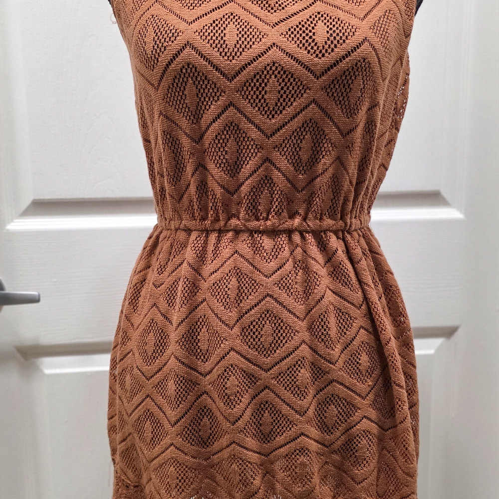 Charming Charlie Tan Sleeveless Mini Sundress